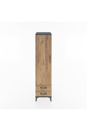 Hyperion Dolap Tek Raflı 2 Çekmeceli Tek Askılı 44x44x182 - S55M029V6B