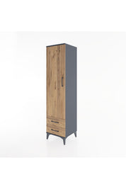 Hyperion Dolap Tek Raflı 2 Çekmeceli Tek Askılı 44x44x182 - S55M029V6B