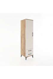 Hyperion Dolap Tek Raflı 2 Çekmeceli Tek Askılı 44x44x182 - S55M029V7B