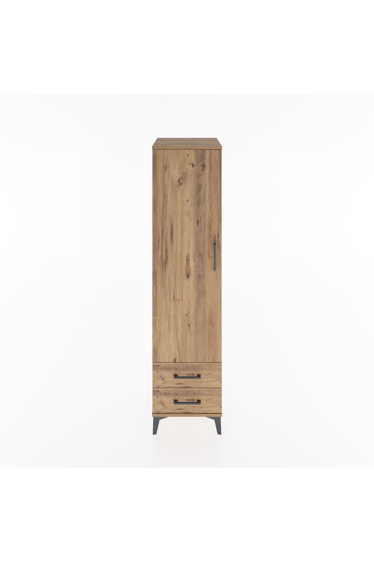 Hyperion Dolap Tek Raflı 2 Çekmeceli Tek Askılı 44x44x182 - S55M029V9B