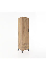 Hyperion Dolap Tek Raflı 2 Çekmeceli Tek Askılı 44x44x182 - S55M029V9B