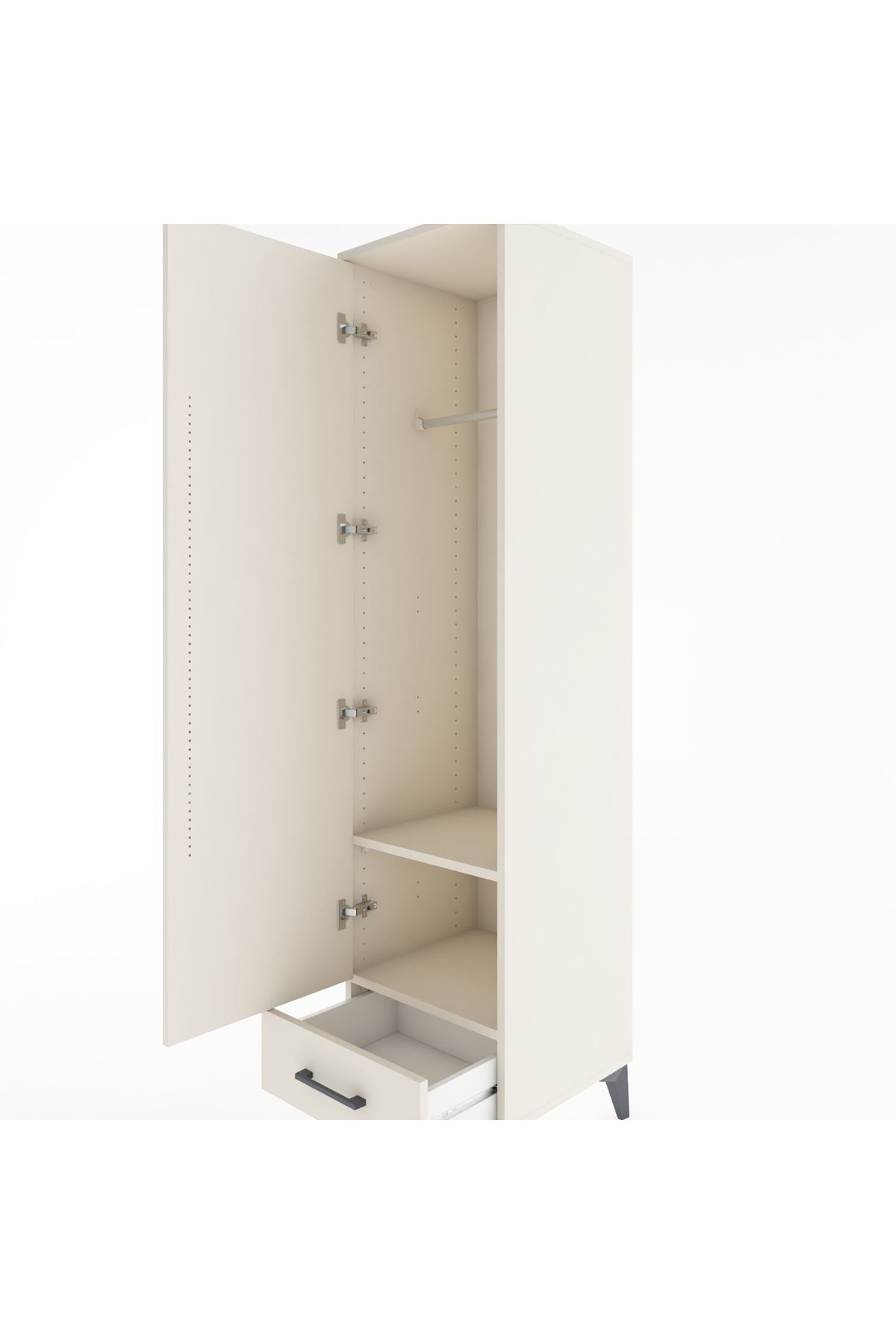 Hyperion Dolap 2 Raflı Tek Çekmeceli Tek Askılı 44x44x182 - S55M030V1B