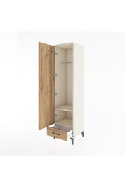Hyperion Dolap 2 Raflı Tek Çekmeceli Tek Askılı 44x44x182 - S55M030V3B