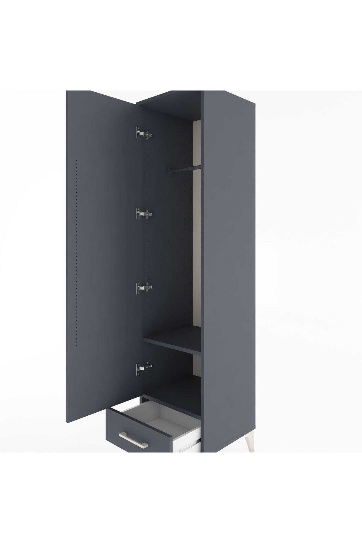 Hyperion Dolap 2 Raflı Tek Çekmeceli Tek Askılı 44x44x182 - S55M030V5B
