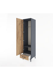 Hyperion Dolap 2 Raflı Tek Çekmeceli Tek Askılı 44x44x182 - S55M030V6B