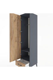 Hyperion Dolap 2 Raflı Tek Çekmeceli Tek Askılı 44x44x182 - S55M030V6B