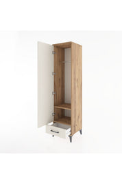 Hyperion Dolap 2 Raflı Tek Çekmeceli Tek Askılı 44x44x182 - S55M030V7B