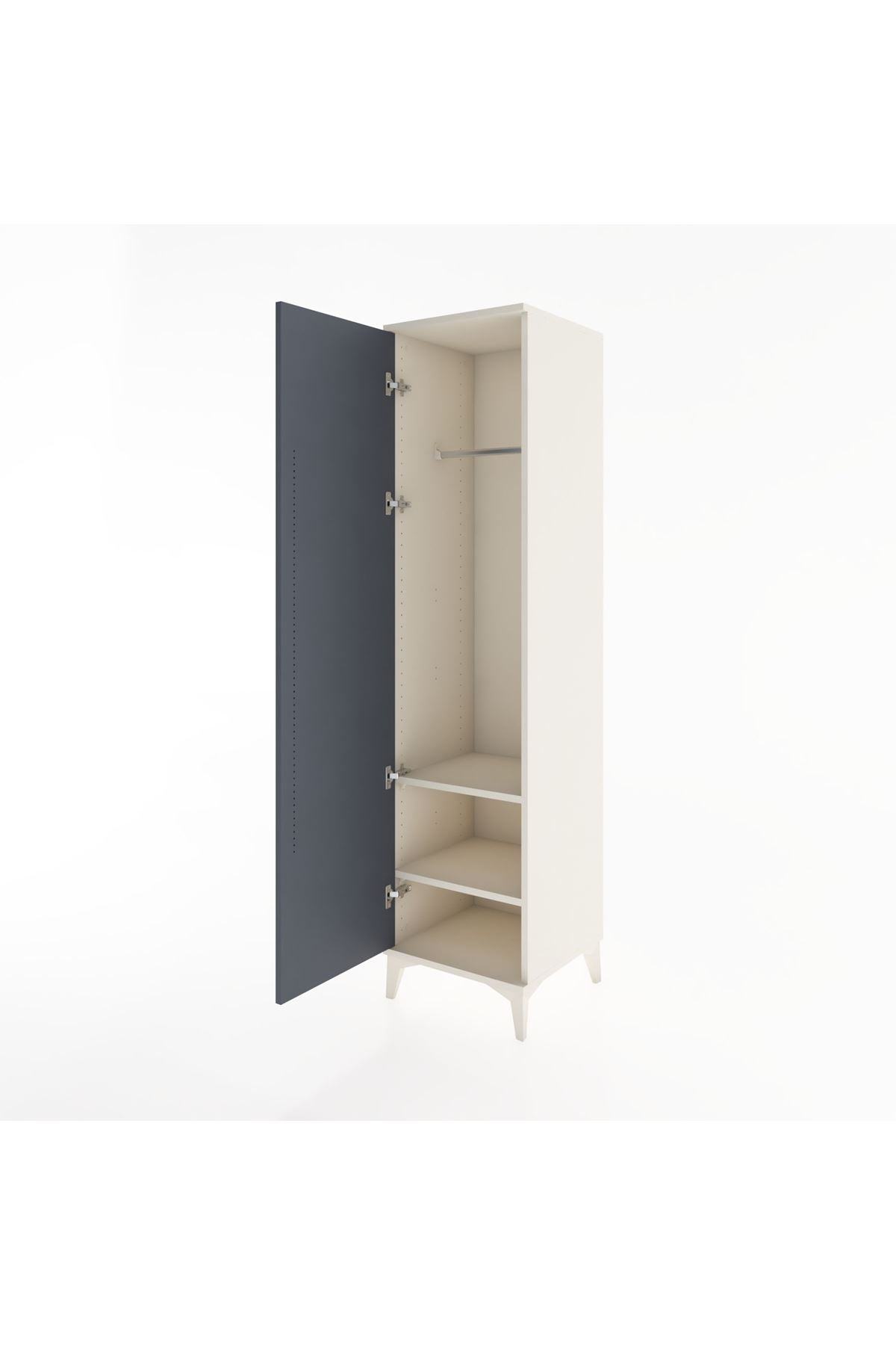 Hyperion Dolap 2 Raflı Tek Kapaklı Tek Askılı 44x44x182 - S55M031V2B