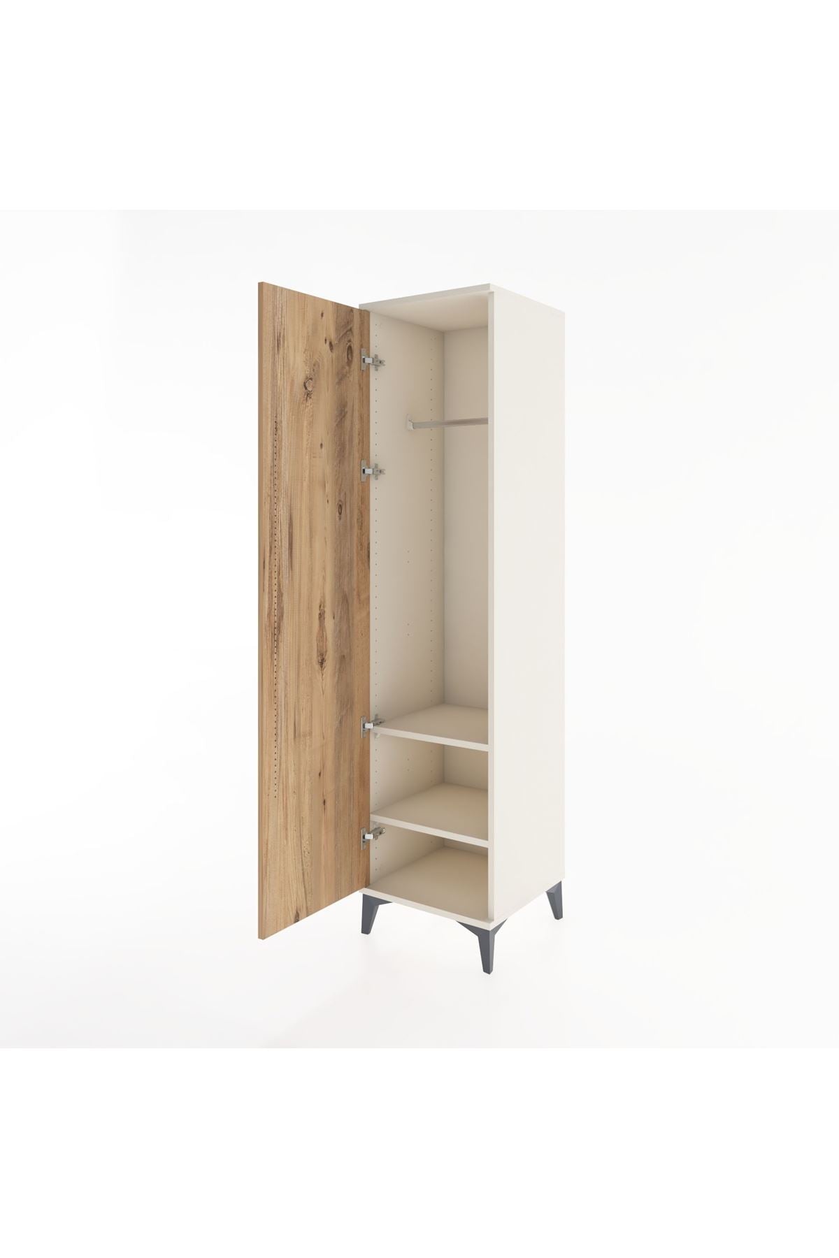 Hyperion Dolap 2 Raflı Tek Kapaklı Tek Askılı 44x44x182 - S55M031V3B
