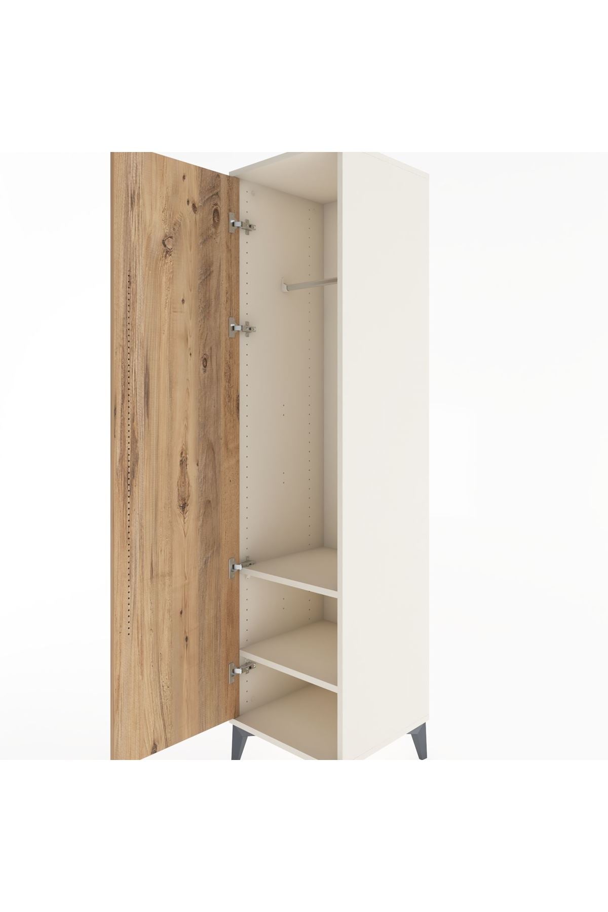 Hyperion Dolap 2 Raflı Tek Kapaklı Tek Askılı 44x44x182 - S55M031V3B