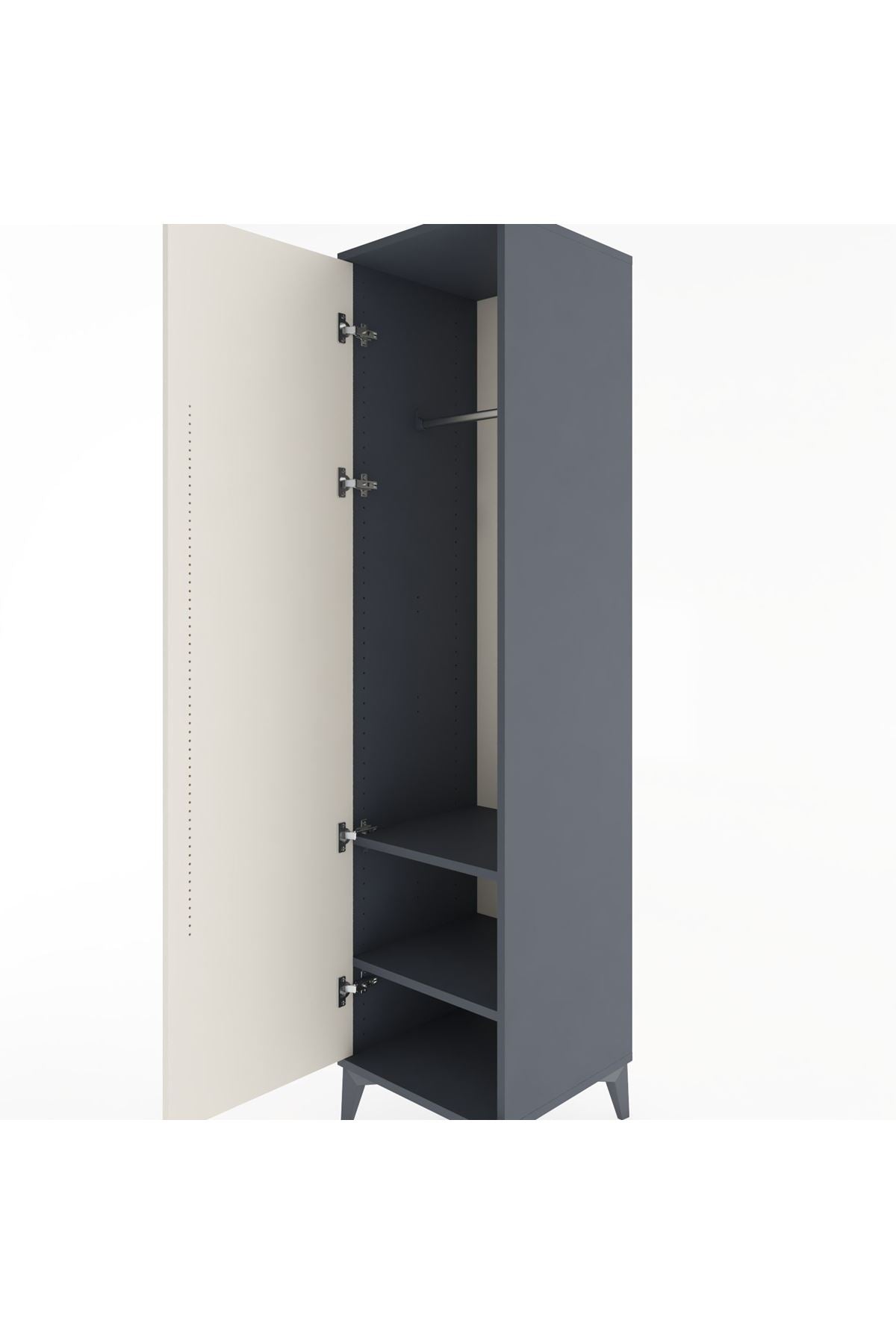 Hyperion Dolap 2 Raflı Tek Kapaklı Tek Askılı 44x44x182 - S55M031V4B