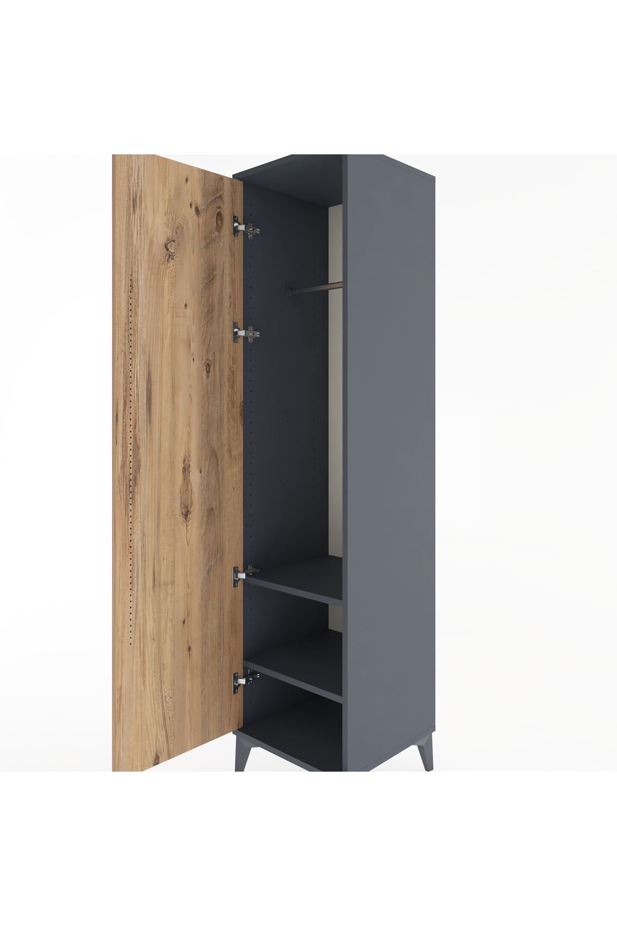 Hyperion Dolap 2 Raflı Tek Kapaklı Tek Askılı 44x44x182 - S55M031V6B