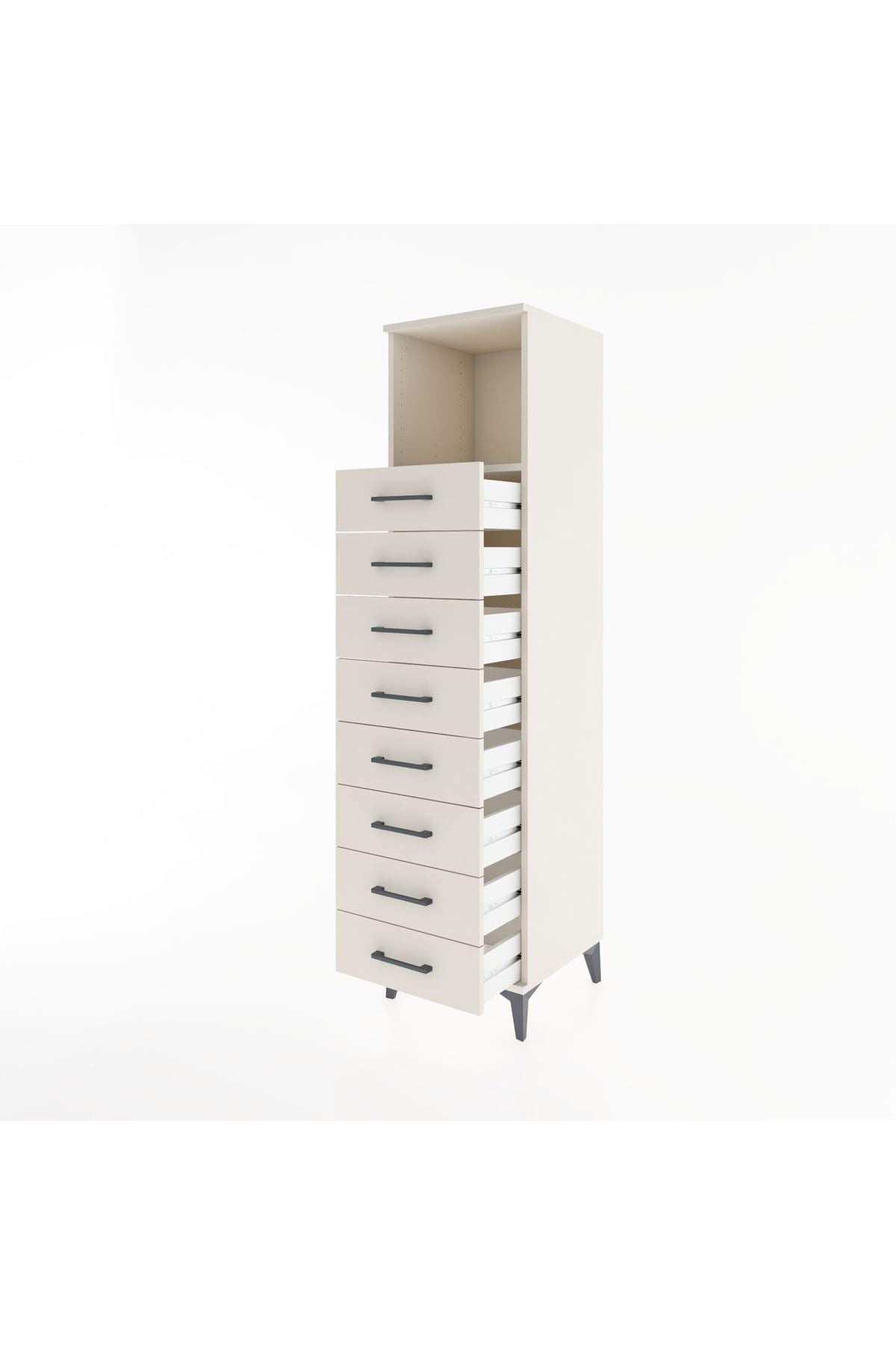 Hyperion Dolap Tek Raflı 8 Çekmeceli 44x44x182 - S55M032V1B