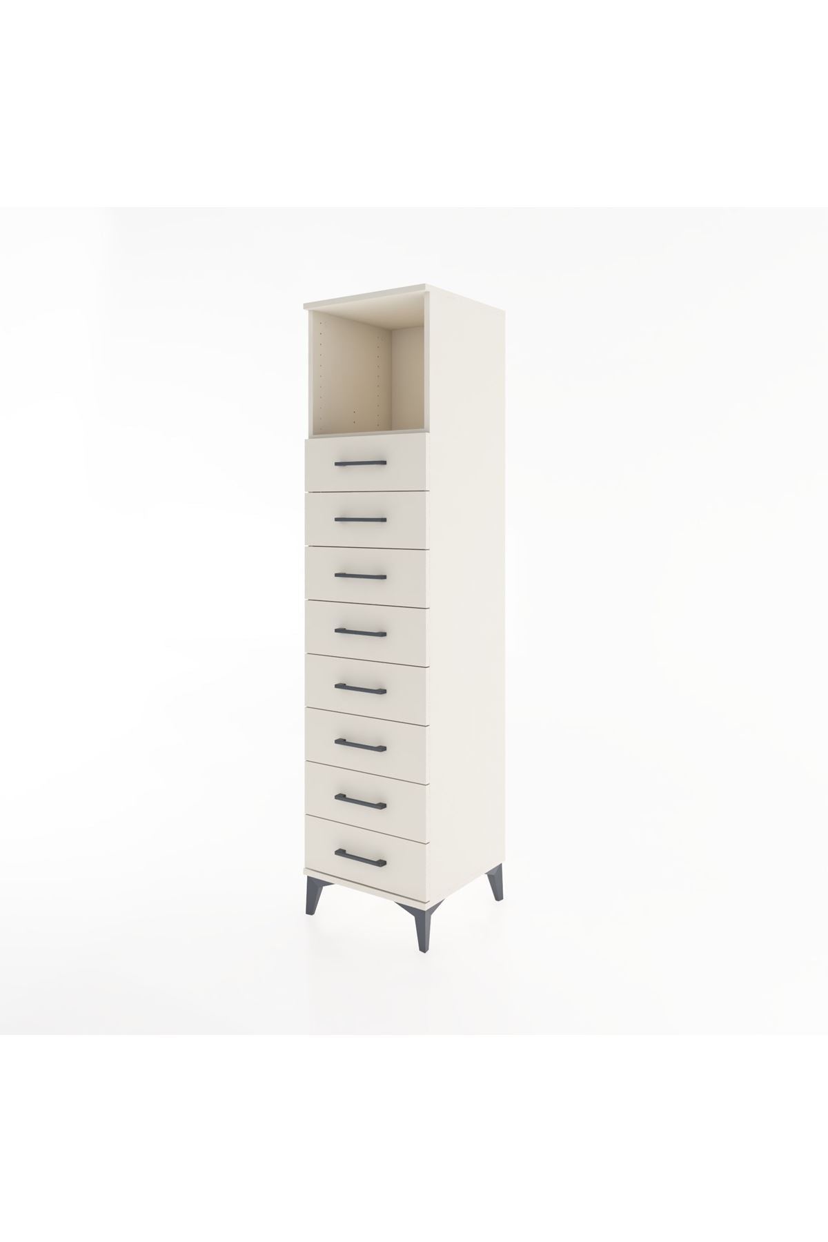 Hyperion Dolap Tek Raflı 8 Çekmeceli 44x44x182 - S55M032V1B