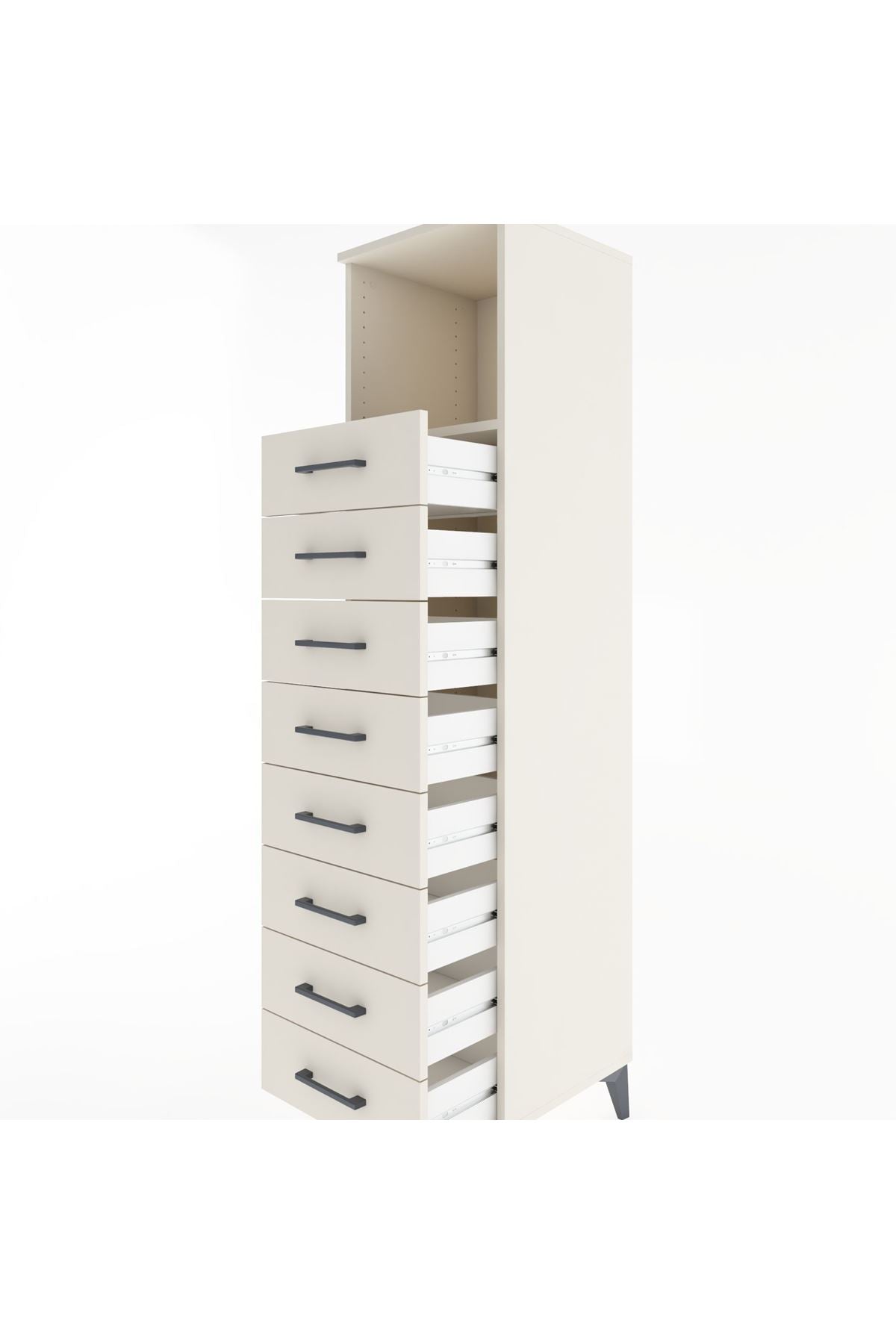 Hyperion Dolap Tek Raflı 8 Çekmeceli 44x44x182 - S55M032V1B