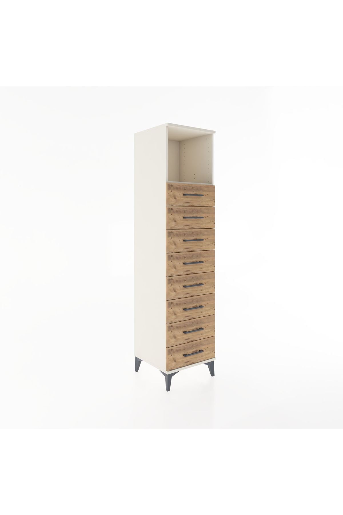 Hyperion Dolap Tek Raflı 8 Çekmeceli 44x44x182 - S55M032V3B