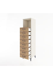 Hyperion Dolap Tek Raflı 8 Çekmeceli 44x44x182 - S55M032V3B