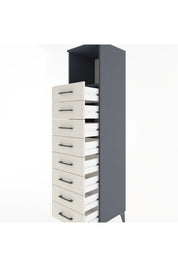 Hyperion Dolap Tek Raflı 8 Çekmeceli 44x44x182 - S55M032V4B