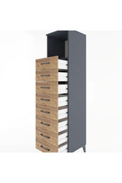 Hyperion Dolap Tek Raflı 8 Çekmeceli 44x44x182 - S55M032V6B
