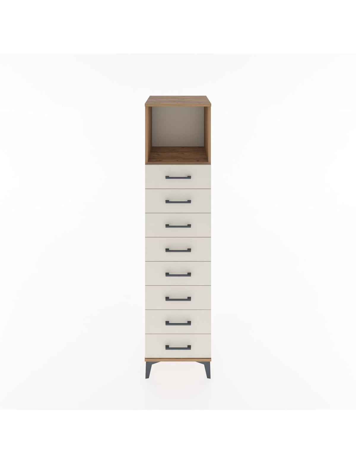 Hyperion Dolap Tek Raflı 8 Çekmeceli 44x44x182 - S55M032V7B