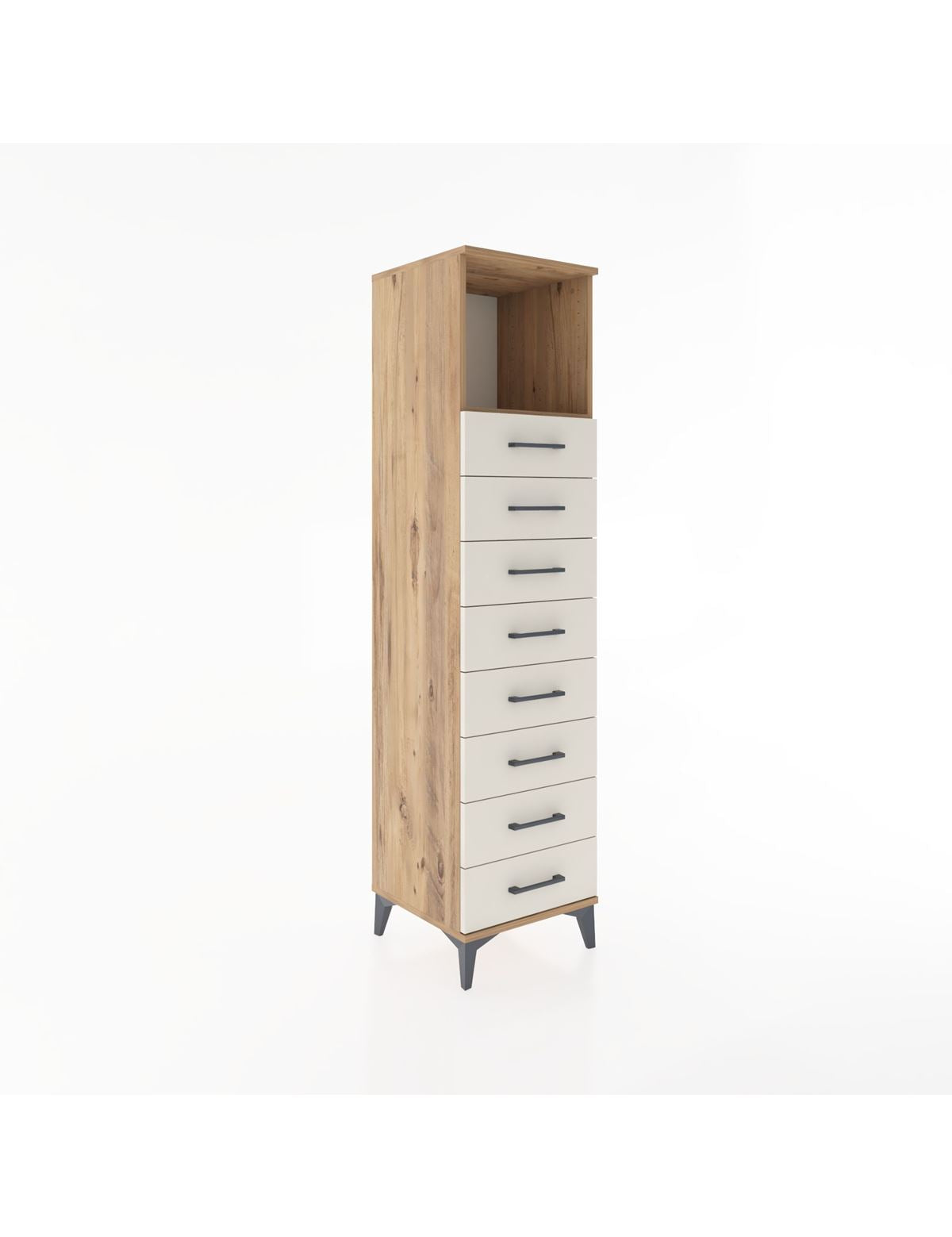 Hyperion Dolap Tek Raflı 8 Çekmeceli 44x44x182 - S55M032V7B