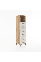 Hyperion Dolap Tek Raflı 8 Çekmeceli 44x44x182 - S55M032V7B