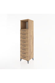 Hyperion Dolap Tek Raflı 8 Çekmeceli 44x44x182 - S55M032V9B