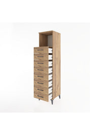 Hyperion Dolap Tek Raflı 8 Çekmeceli 44x44x182 - S55M032V9B