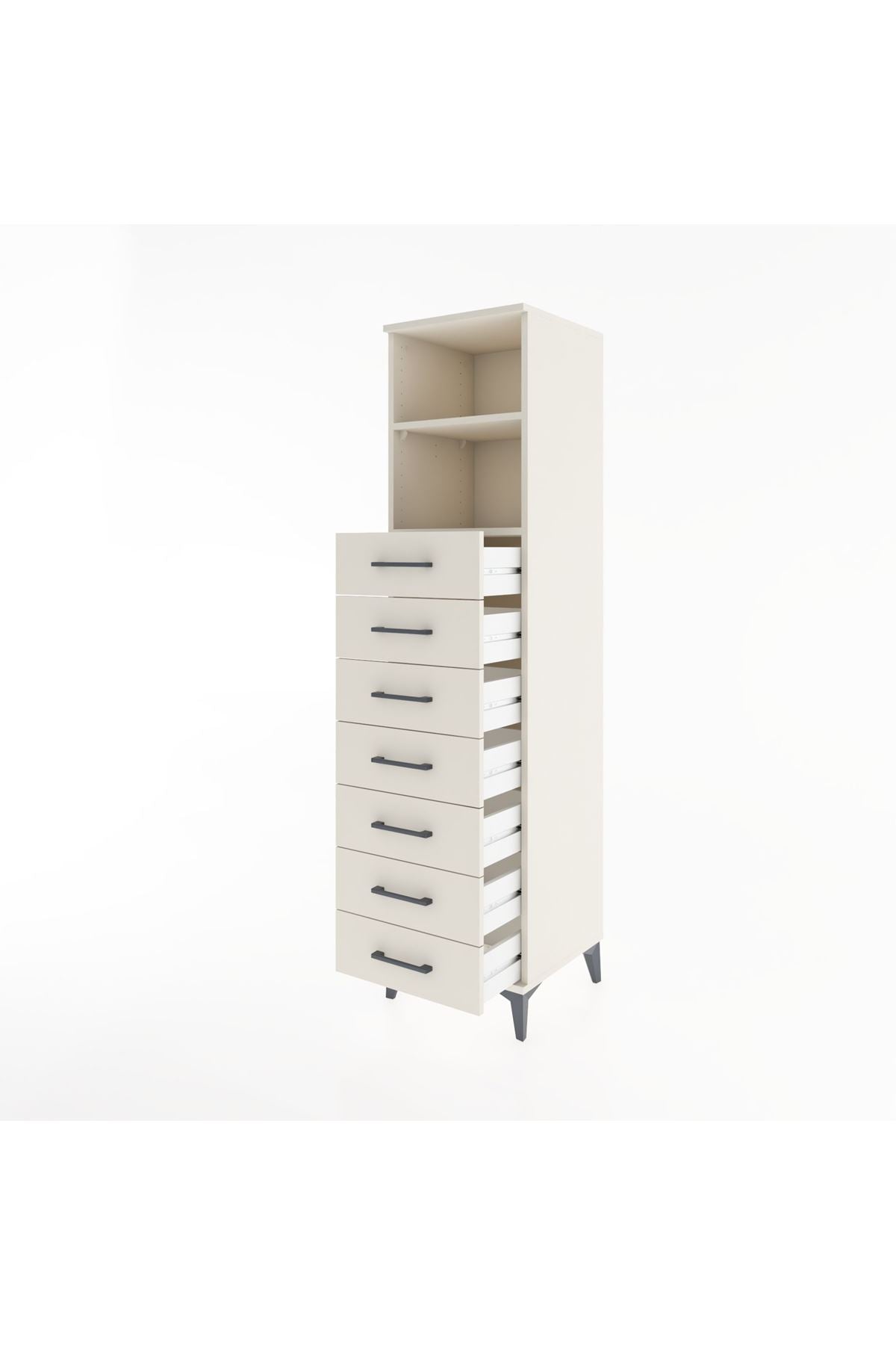 Hyperion Dolap 2 Raflı 7 Çekmeceli 44x44x182 - S55M033V1B