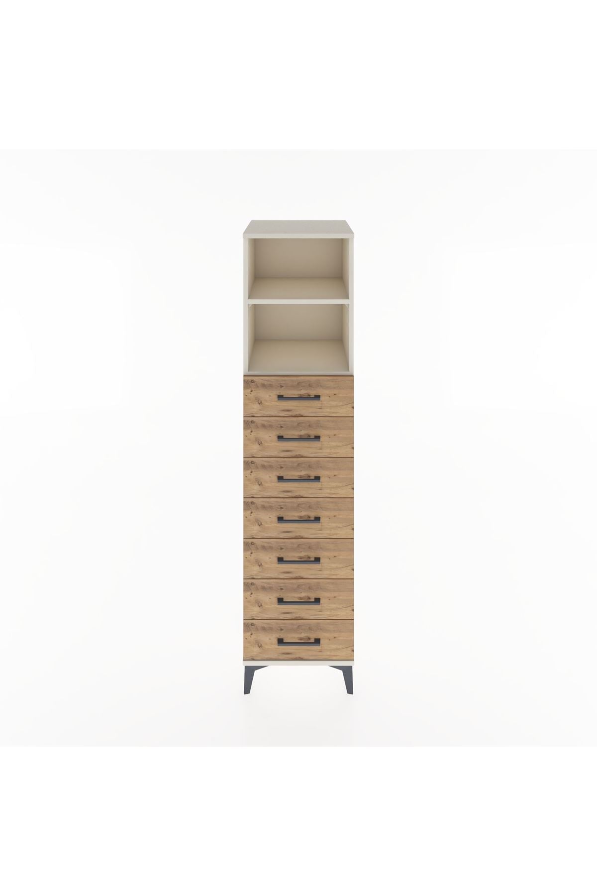 Hyperion Dolap 2 Raflı 7 Çekmeceli 44x44x182 - S55M033V3B