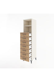 Hyperion Dolap 2 Raflı 7 Çekmeceli 44x44x182 - S55M033V3B