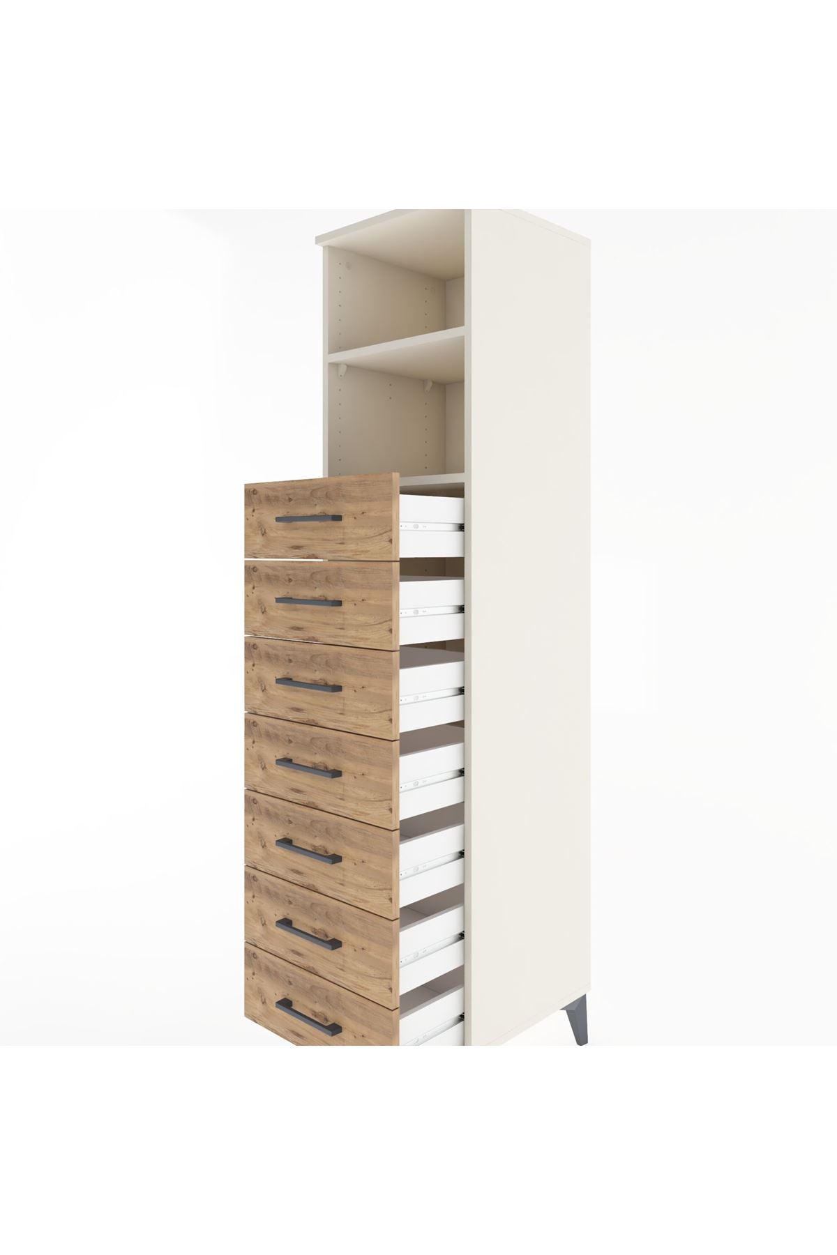 Hyperion Dolap 2 Raflı 7 Çekmeceli 44x44x182 - S55M033V3B