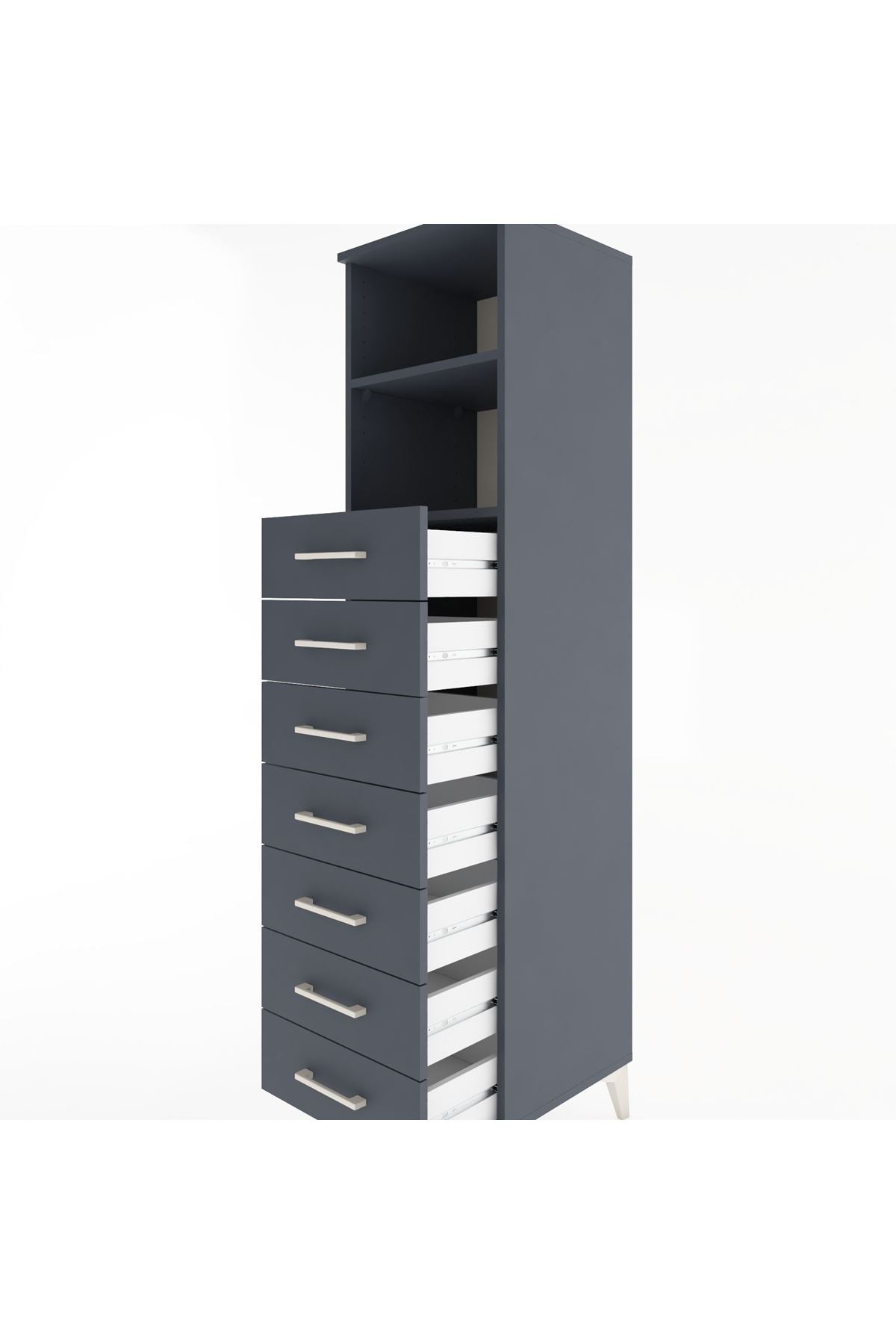 Hyperion Dolap 2 Raflı 7 Çekmeceli 44x44x182 - S55M033V5B