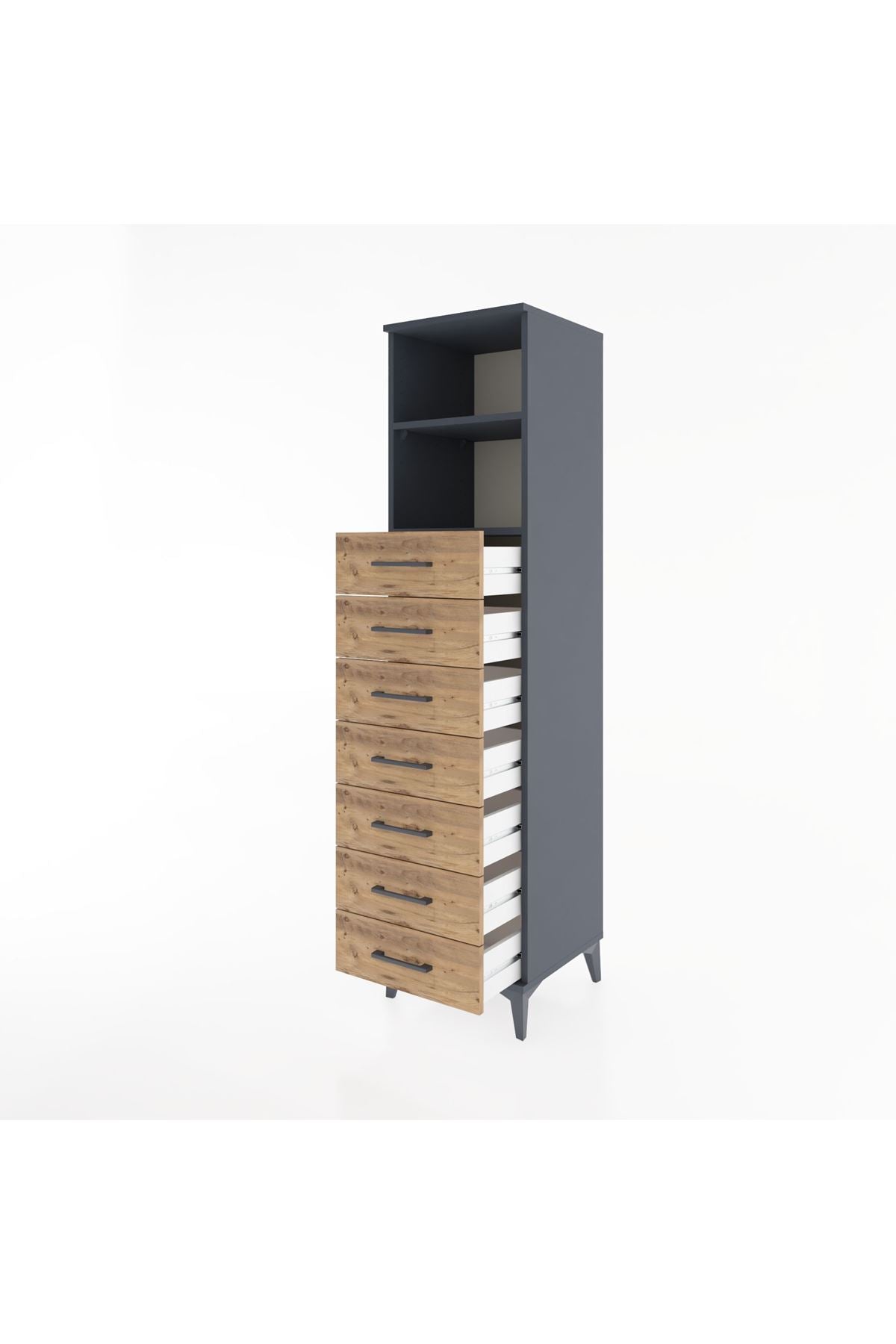 Hyperion Dolap 2 Raflı 7 Çekmeceli 44x44x182 - S55M033V6B