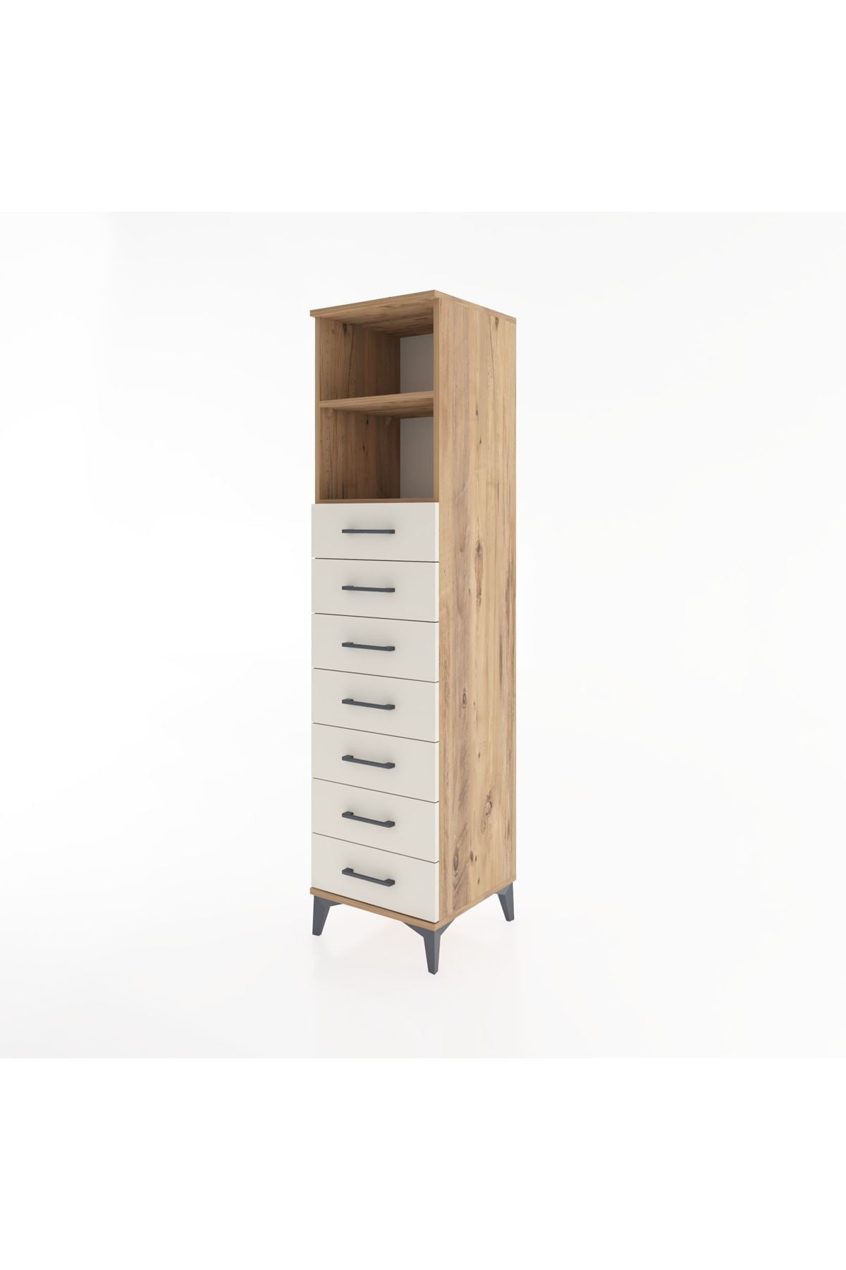 Hyperion Dolap 2 Raflı 7 Çekmeceli 44x44x182 - S55M033V7B