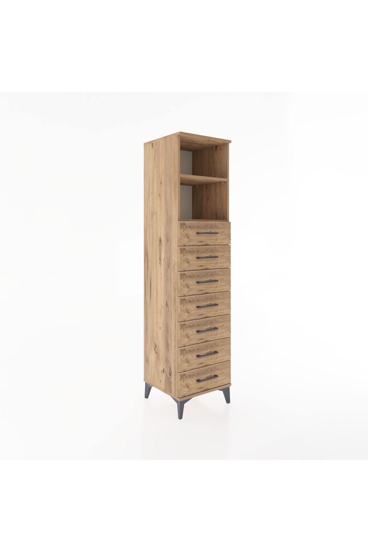 Hyperion Dolap 2 Raflı 7 Çekmeceli 44x44x182 - S55M033V9B
