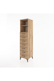 Hyperion Dolap 2 Raflı 7 Çekmeceli 44x44x182 - S55M033V9B