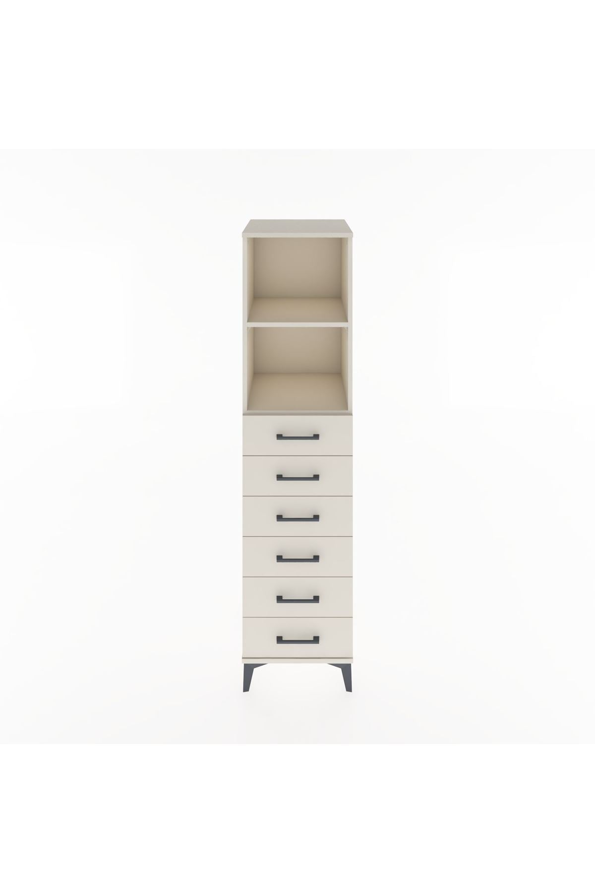 Hyperion Dolap 2 Raflı 6 Çekmeceli 44x44x182 - S55M034V1B