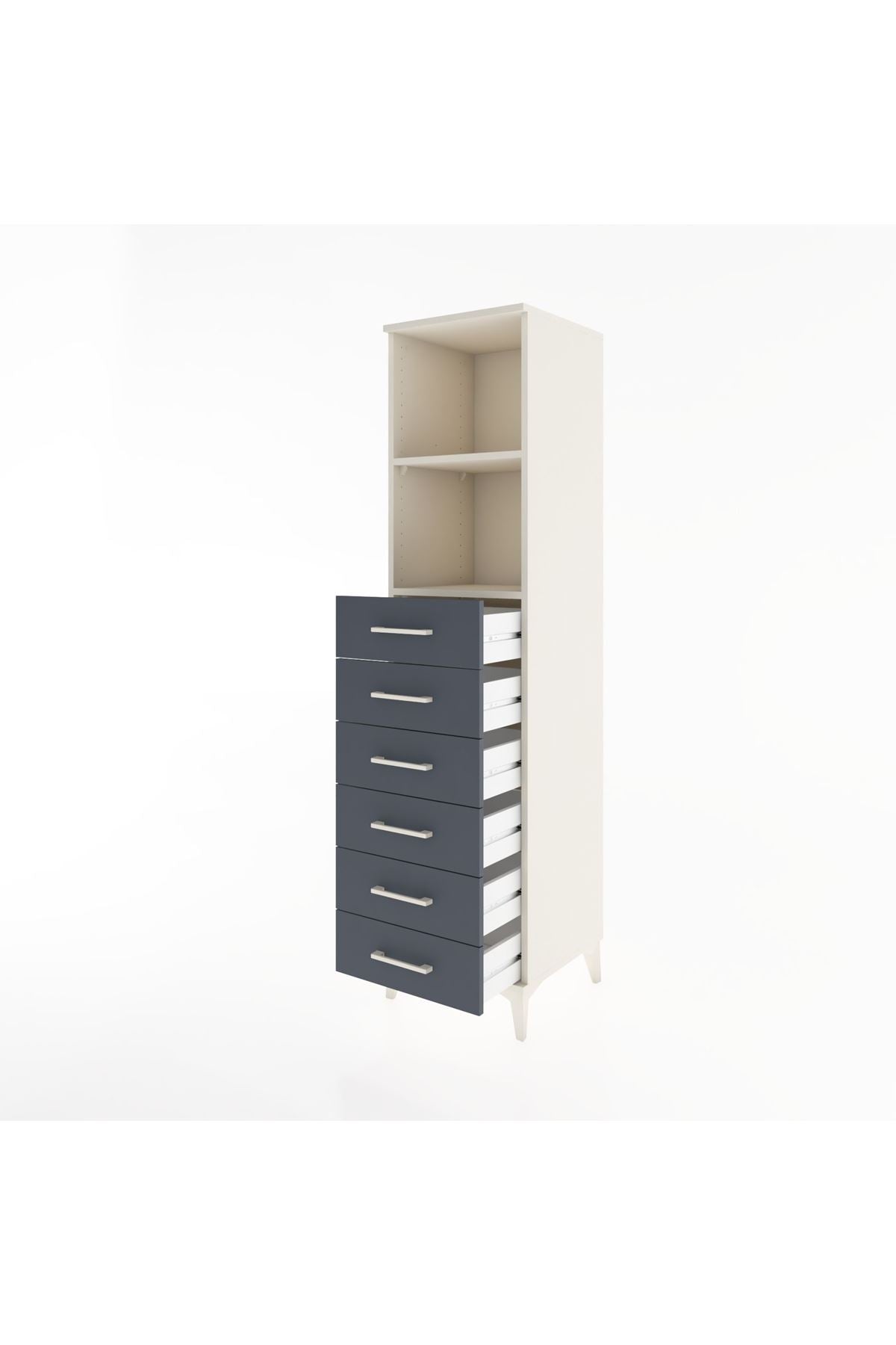 Hyperion Dolap 2 Raflı 6 Çekmeceli 44x44x182 - S55M034V2B