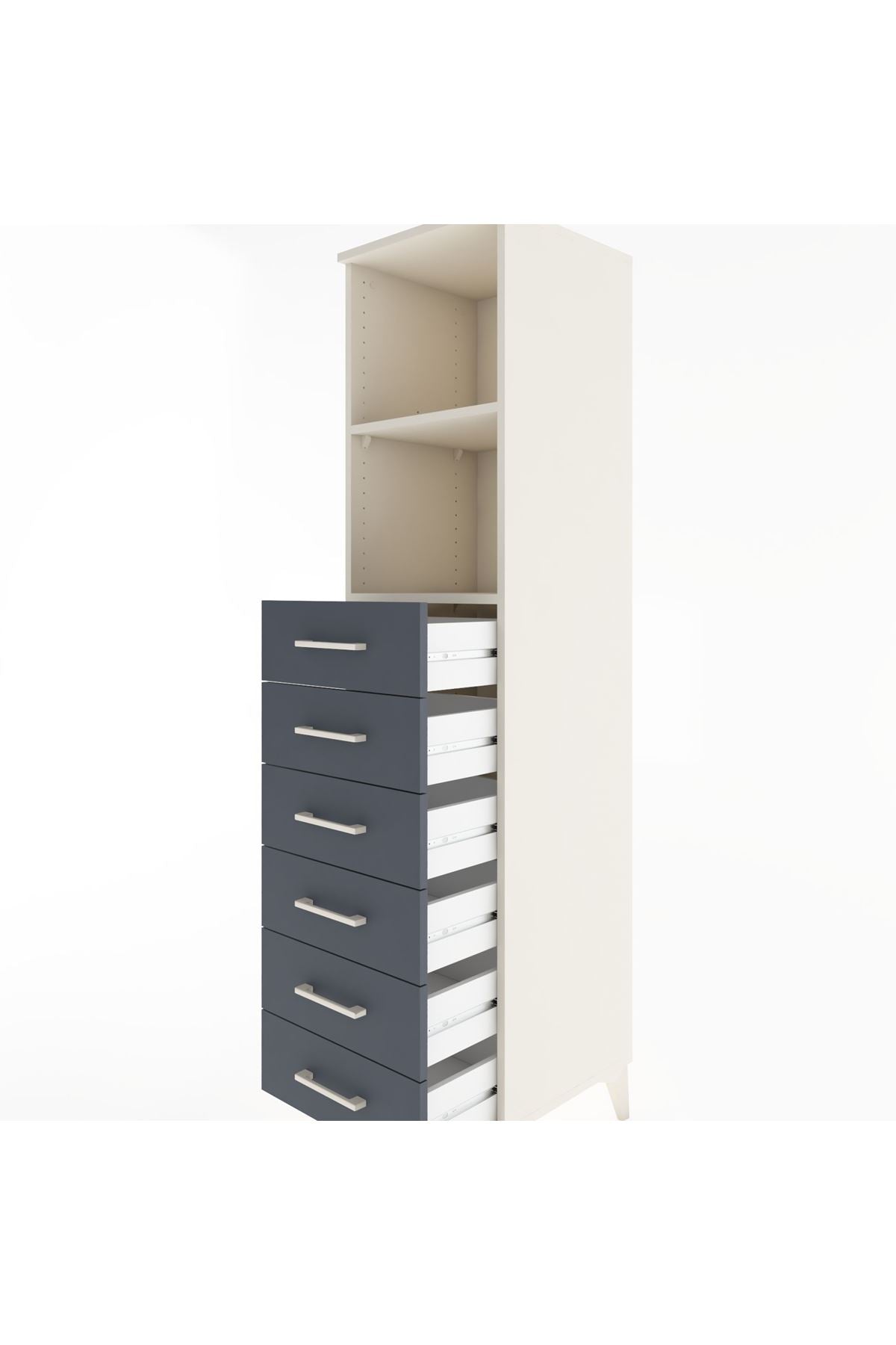 Hyperion Dolap 2 Raflı 6 Çekmeceli 44x44x182 - S55M034V2B
