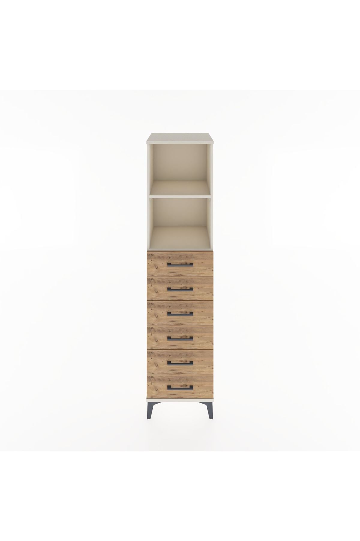 Hyperion Dolap 2 Raflı 6 Çekmeceli 44x44x182 - S55M034V3B
