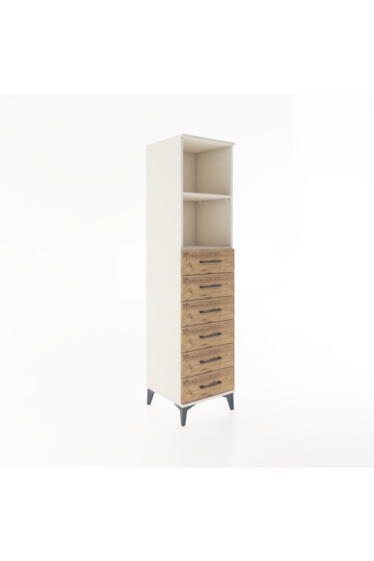 Hyperion Dolap 2 Raflı 6 Çekmeceli 44x44x182 - S55M034V3B