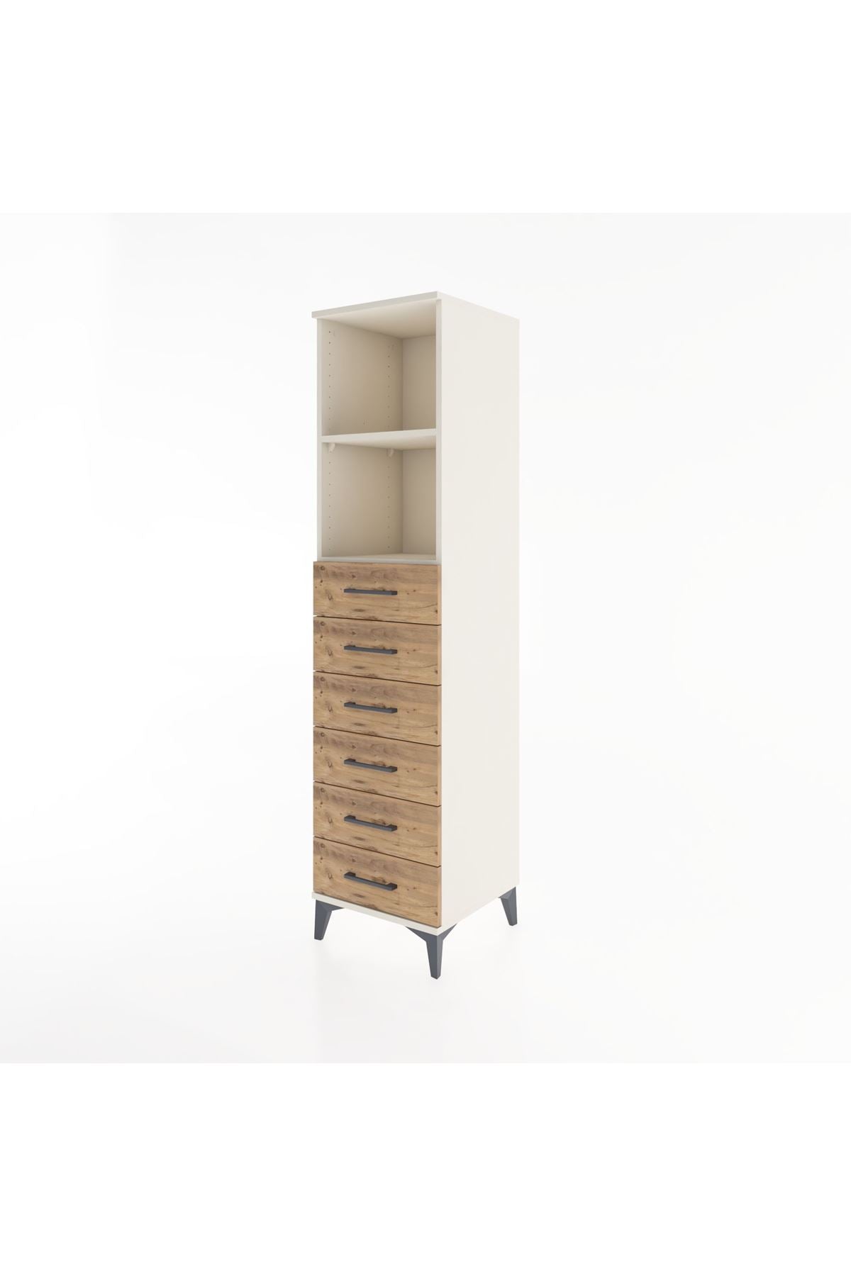 Hyperion Dolap 2 Raflı 6 Çekmeceli 44x44x182 - S55M034V3B