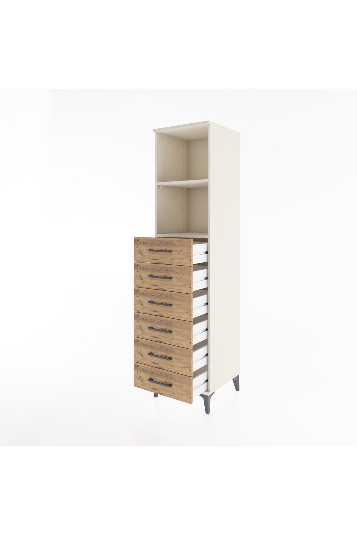 Hyperion Dolap 2 Raflı 6 Çekmeceli 44x44x182 - S55M034V3B