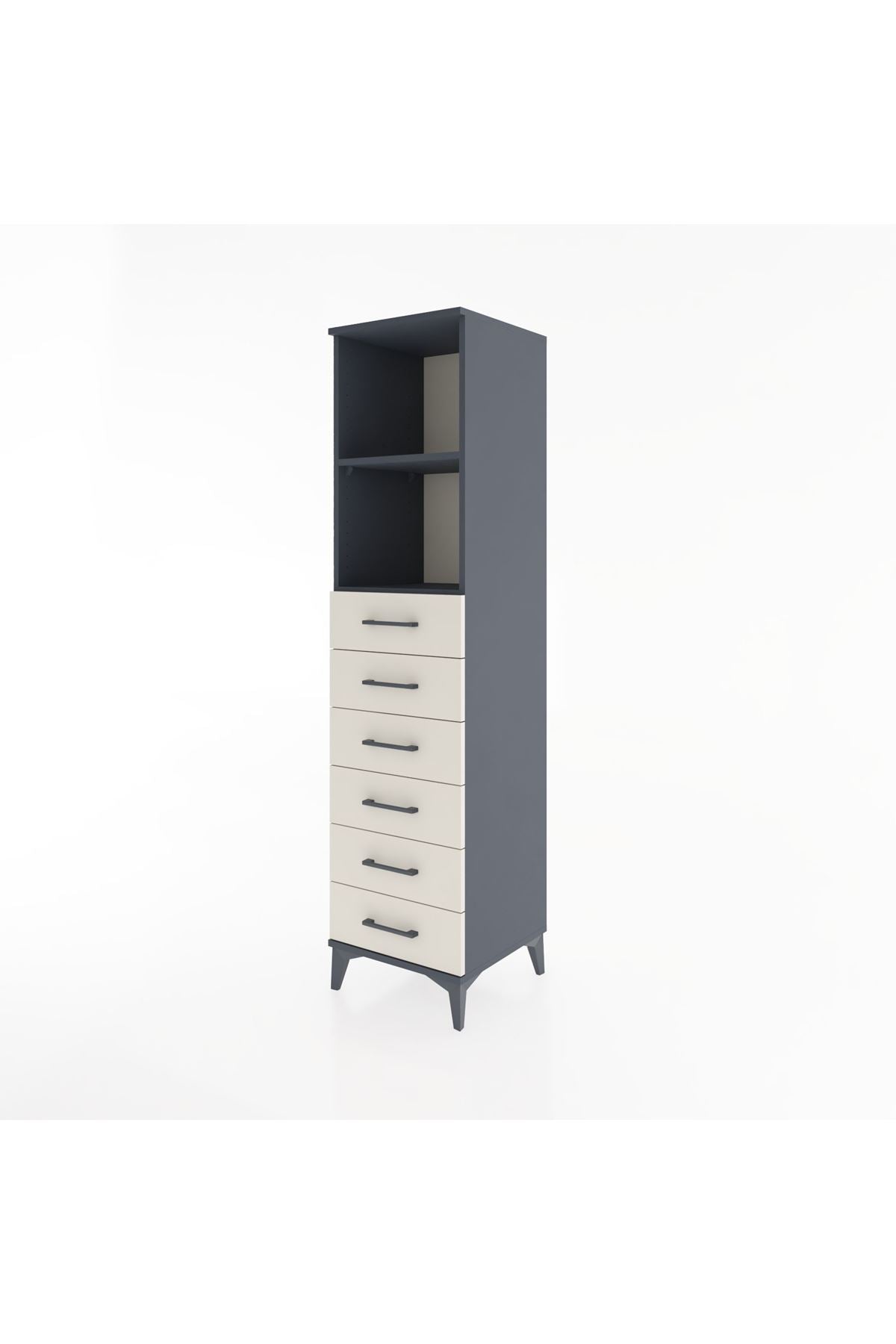 Hyperion Dolap 2 Raflı 6 Çekmeceli 44x44x182 - S55M034V4B