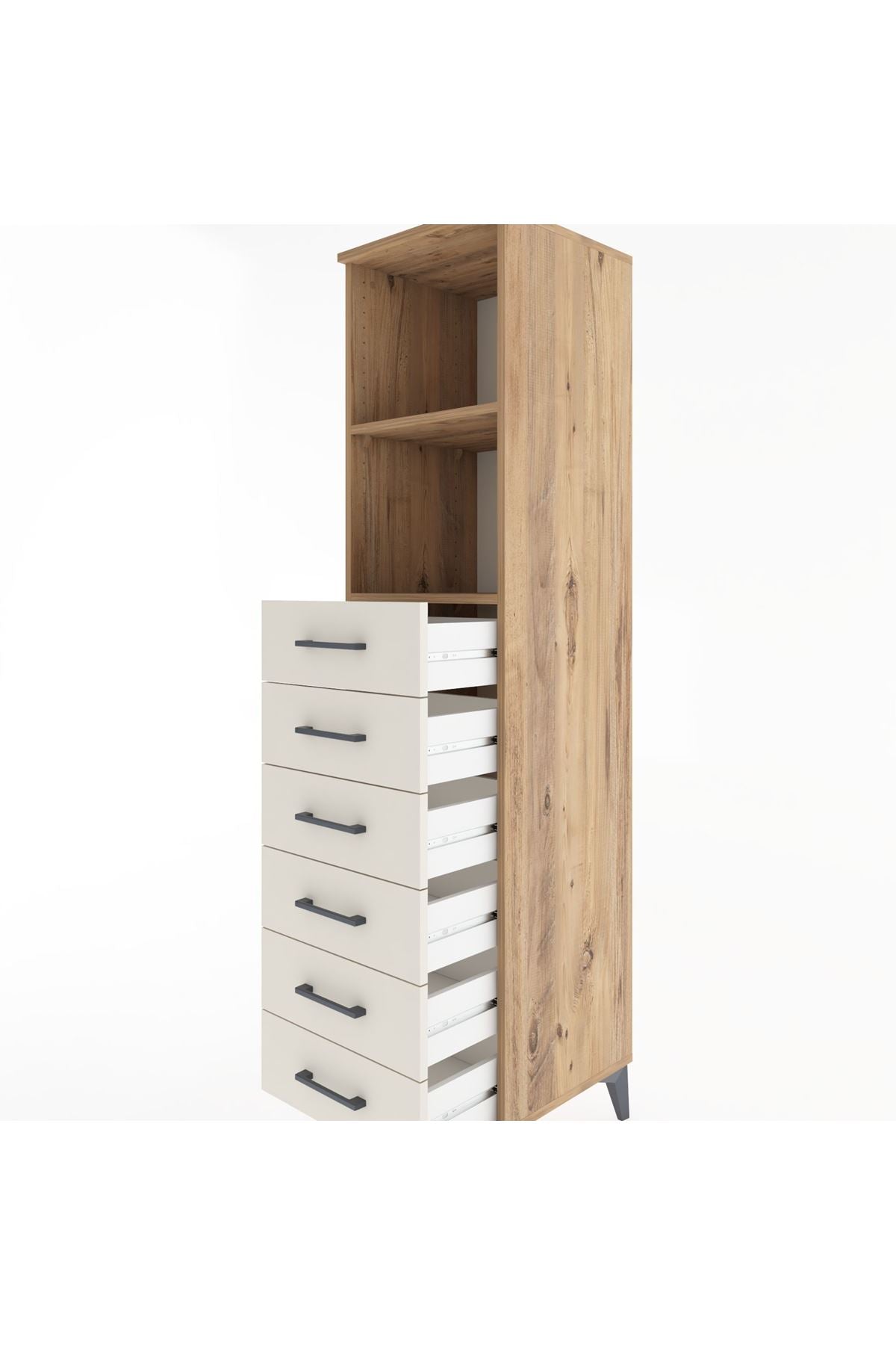 Hyperion Dolap 2 Raflı 6 Çekmeceli 44x44x182 - S55M034V7B