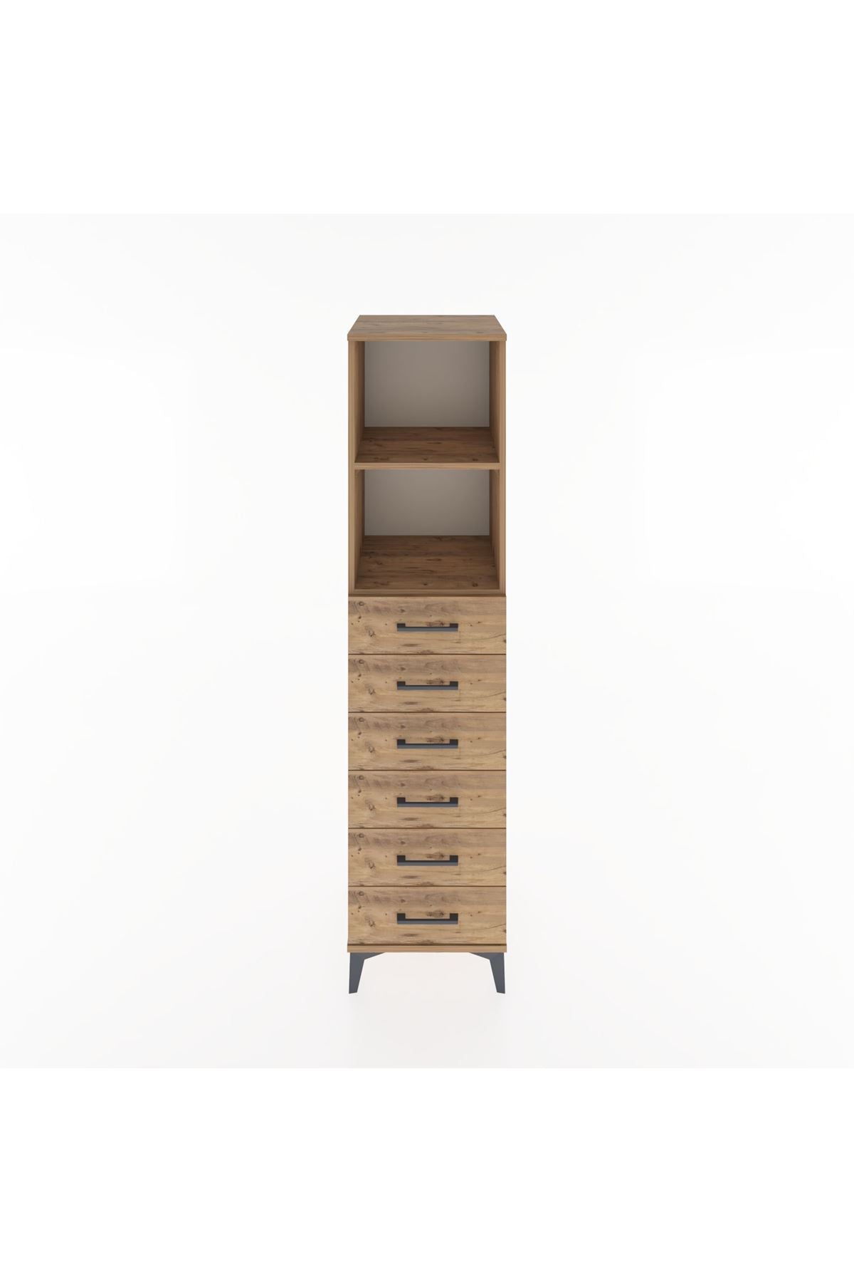 Hyperion Dolap 2 Raflı 6 Çekmeceli 44x44x182 - S55M034V9B