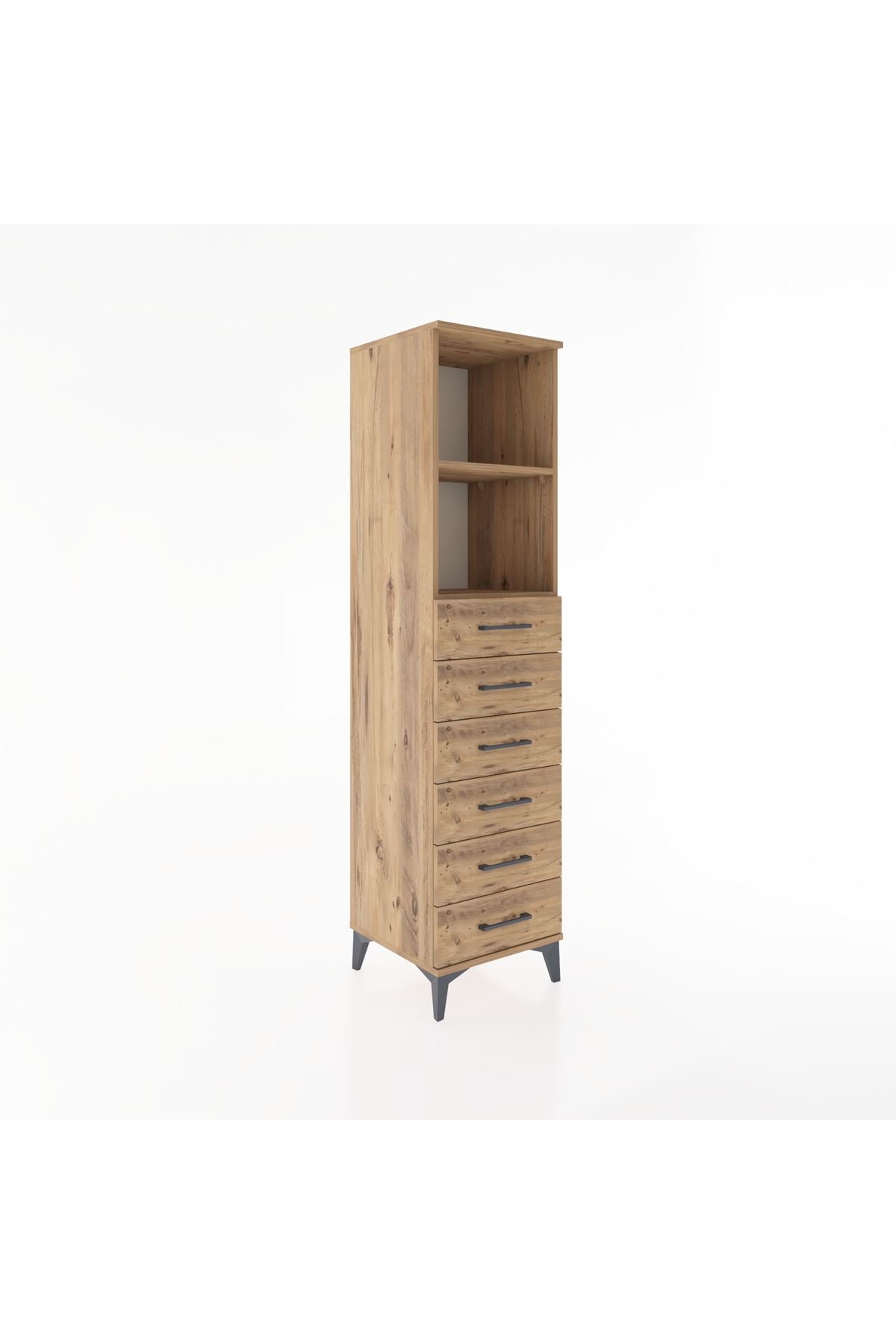 Hyperion Dolap 2 Raflı 6 Çekmeceli 44x44x182 - S55M034V9B