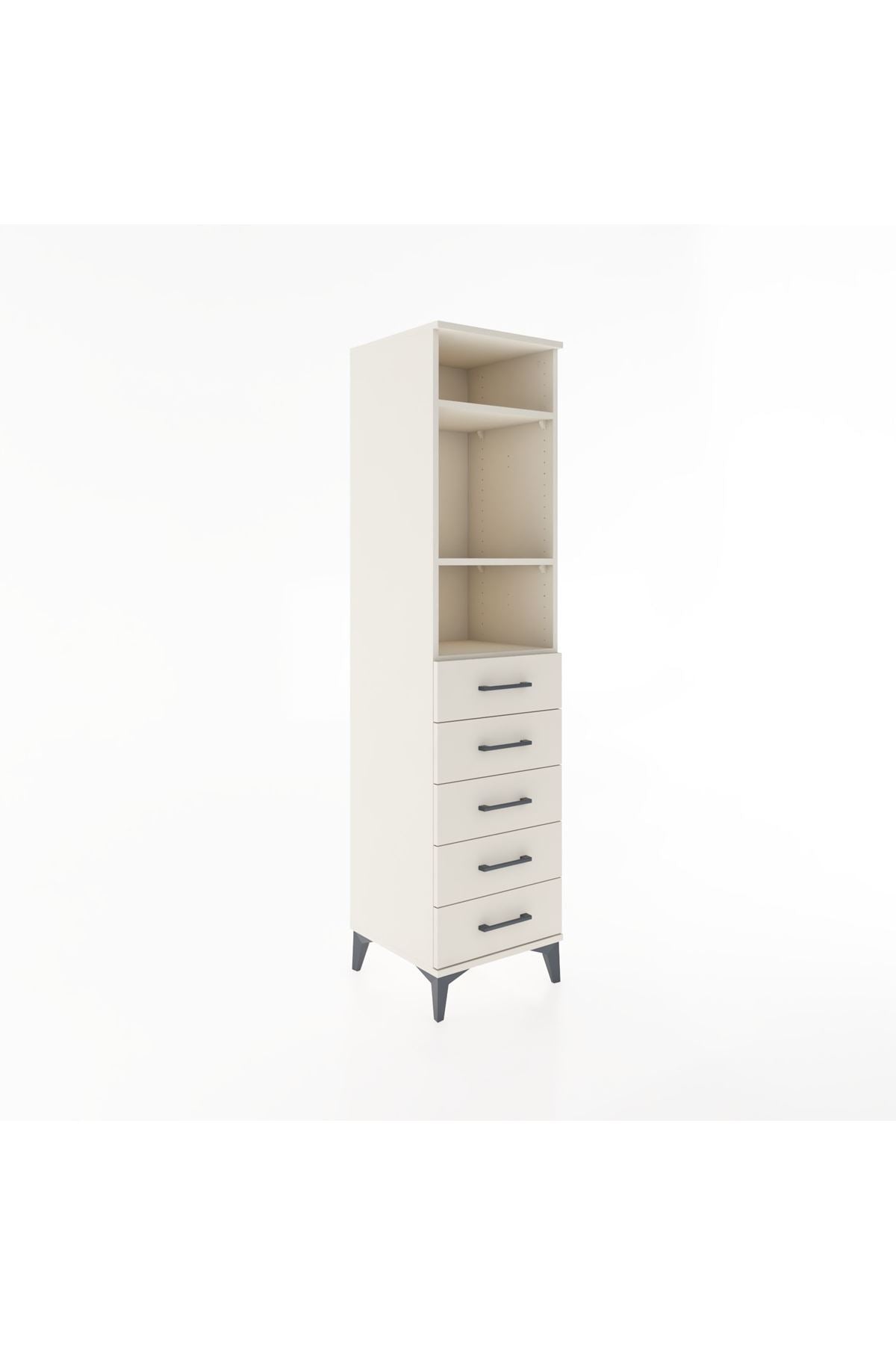 Hyperion Dolap 3 Raflı 5 Çekmeceli 44x44x182 - S55M035V1B