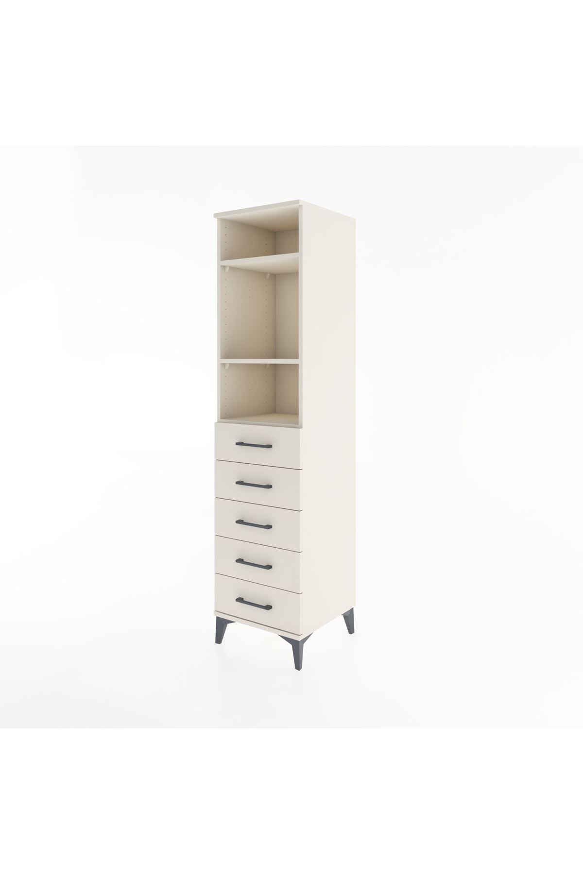 Hyperion Dolap 3 Raflı 5 Çekmeceli 44x44x182 - S55M035V1B